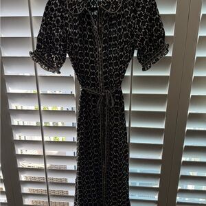 Maxi Black and White Dress button up dress